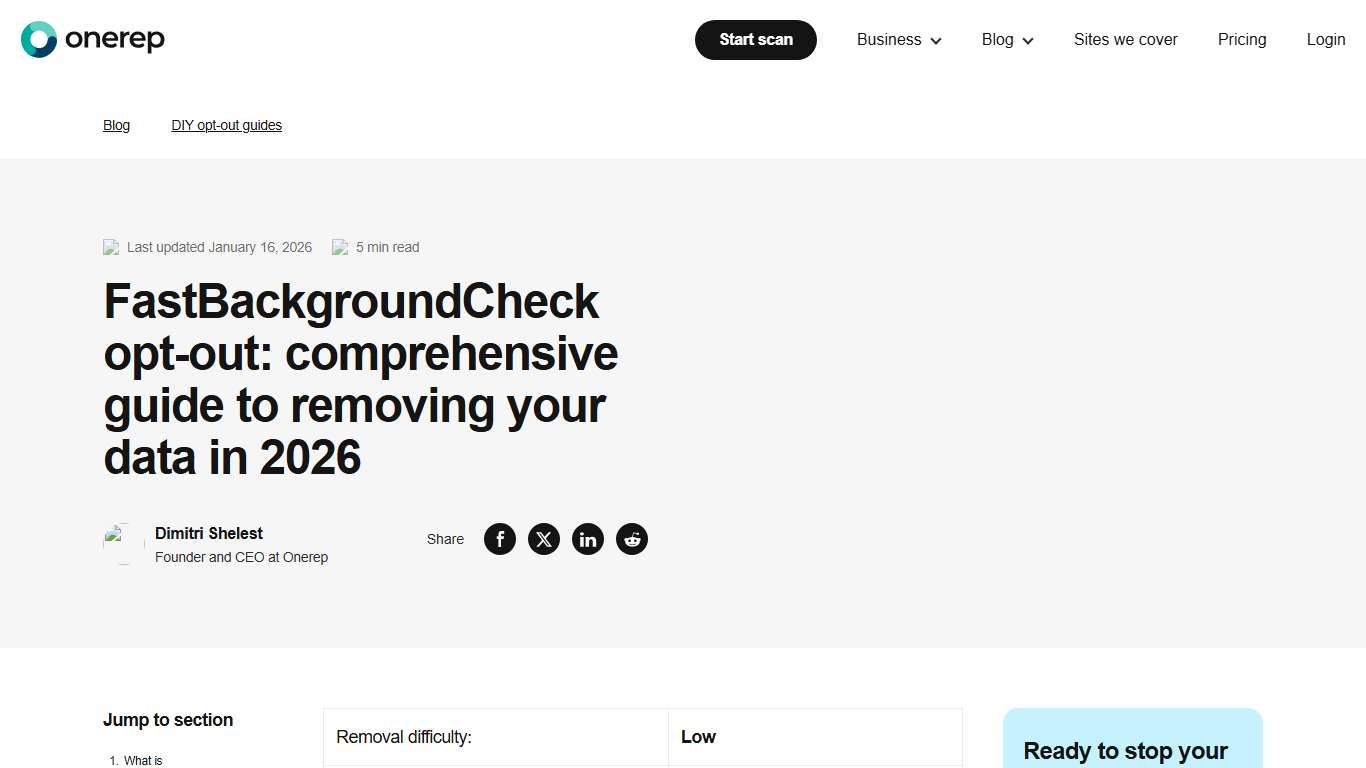 FastBackgroundCheck Opt-out: Comprehensive Guide To Removing Your Data In 2026
